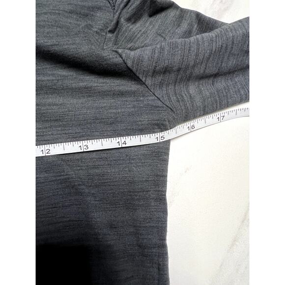 N.Y.L. Athletic Long Sleeve Workout Top Grey Thumb Hole Quality Fabric Comfort - Picture 7 of 7